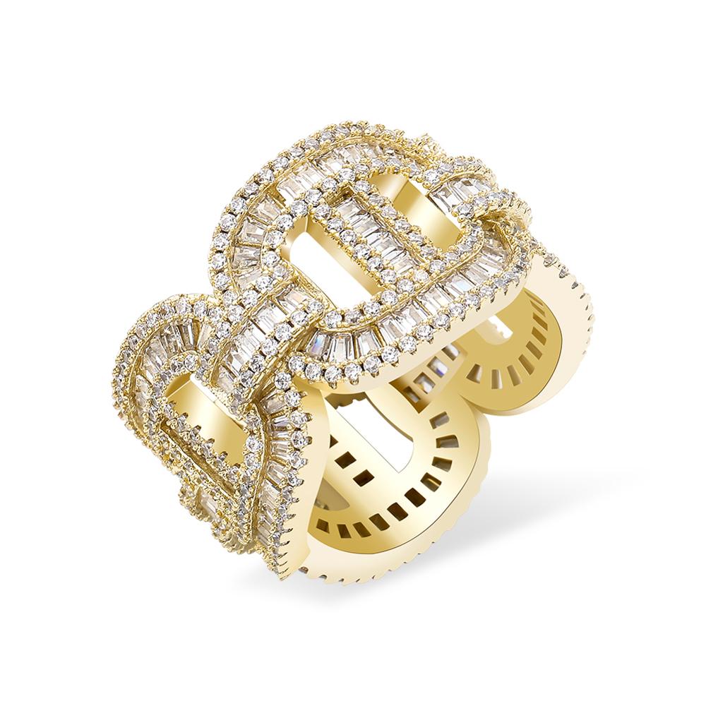 Diamond Baguette Mariner Link Ring