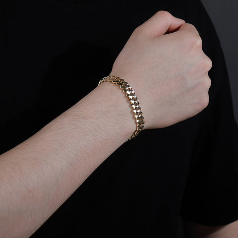 12mm High Shine Cuban Link Bracelet