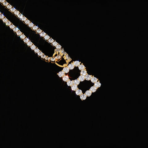 Crystal Initial Pendant Necklace