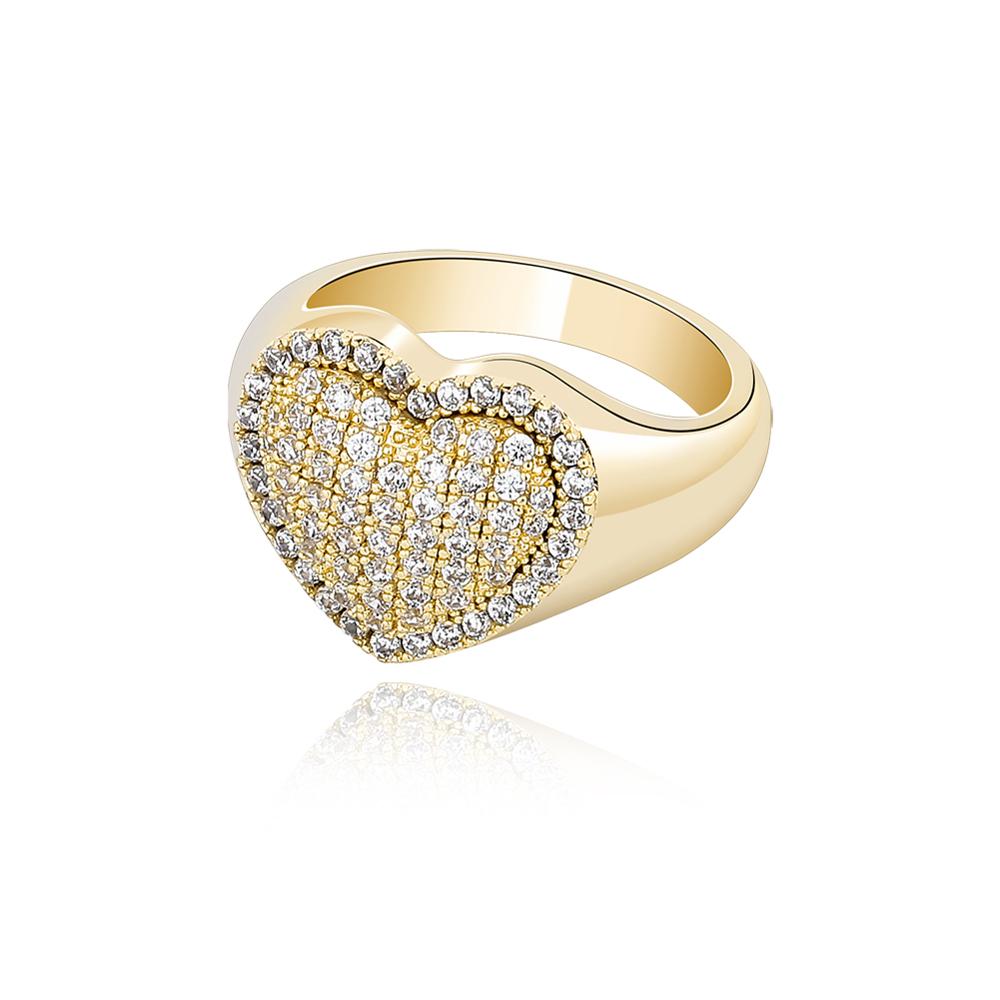 Diamond Pavé Heart Ring