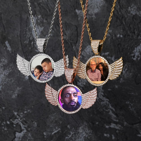 Custom Round Photo Pendant Chain