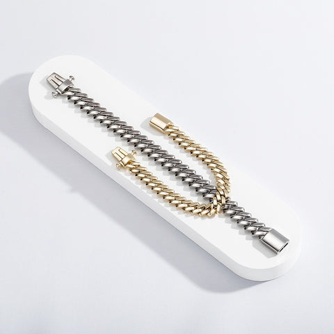 12mm High Shine Cuban Link Bracelet