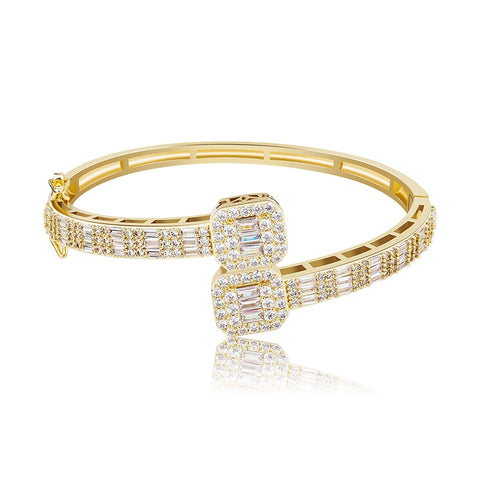 5mm Diamond Baguette Wrap Bracelet