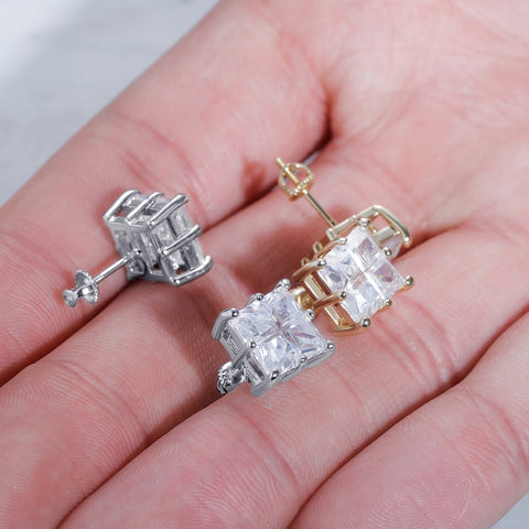 Diamond Baguette Stud Earrings