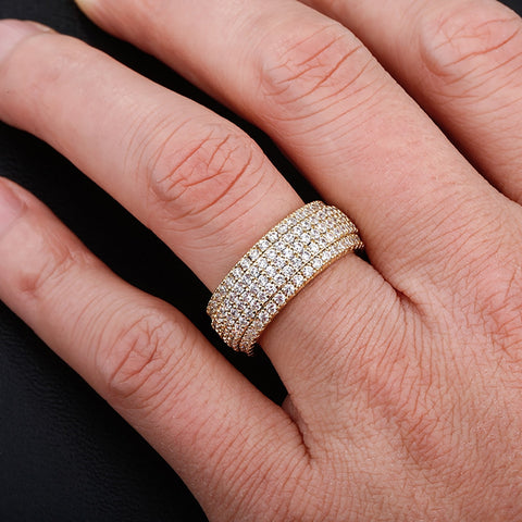 5 Row Pavé Eternity Band Ring