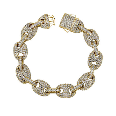 12mm Diamond Round Mariner Link Bracelet