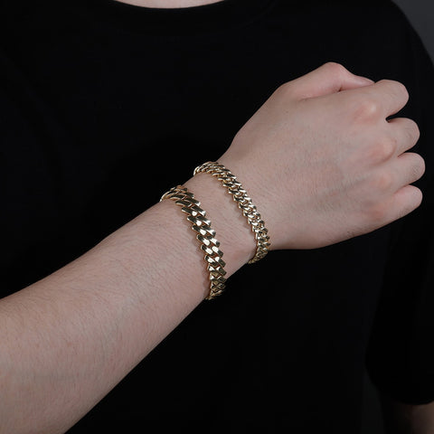 12mm High Shine Cuban Link Bracelet