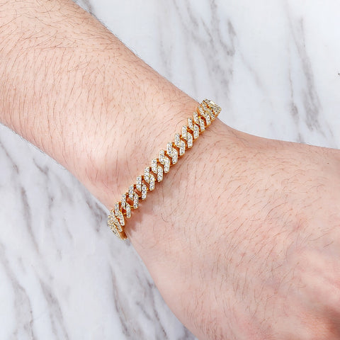 8mm Diamond Miami Cuban Link Bracelet