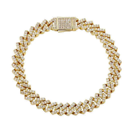 8mm Diamond Miami Cuban Link Bracelet