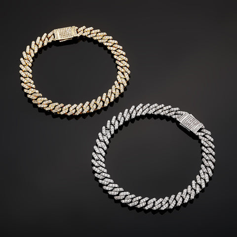 8mm Diamond Miami Cuban Link Bracelet