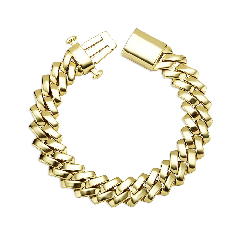 12mm High Shine Cuban Link Bracelet