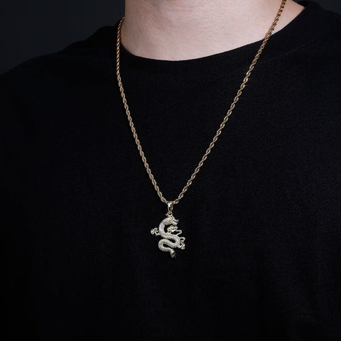 Diamond Dragon Pendant Chain