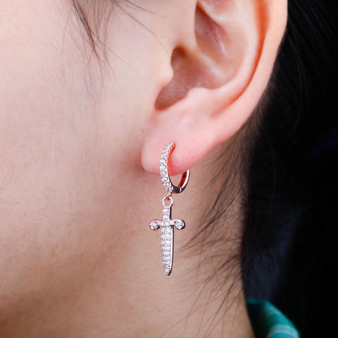 Diamond Dagger Earrings