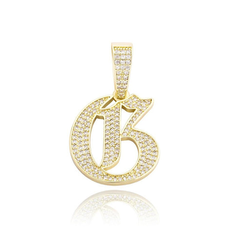 Diamond Custom Old English Pendant Tennis Chain