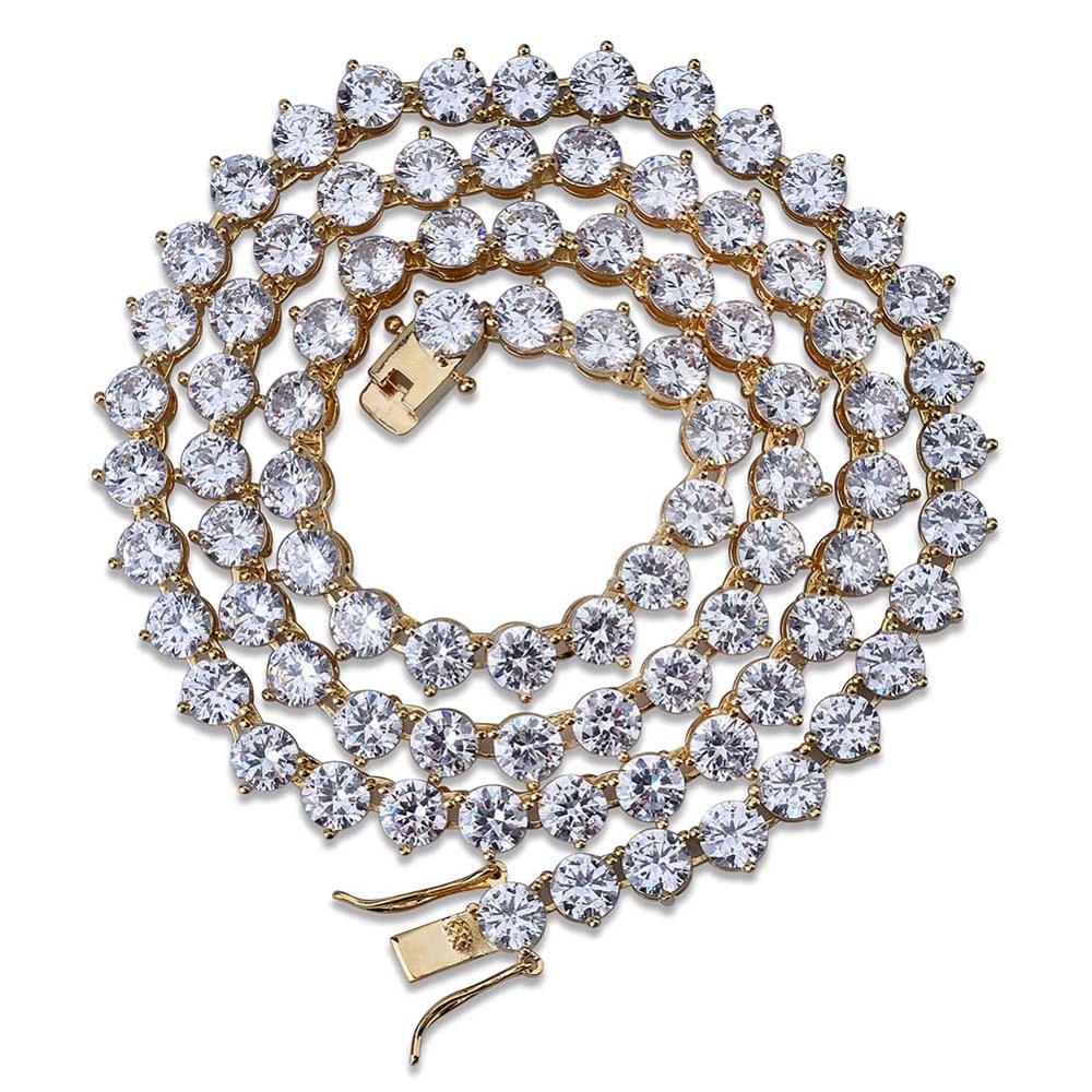 3 Prong Round Tennis Chain