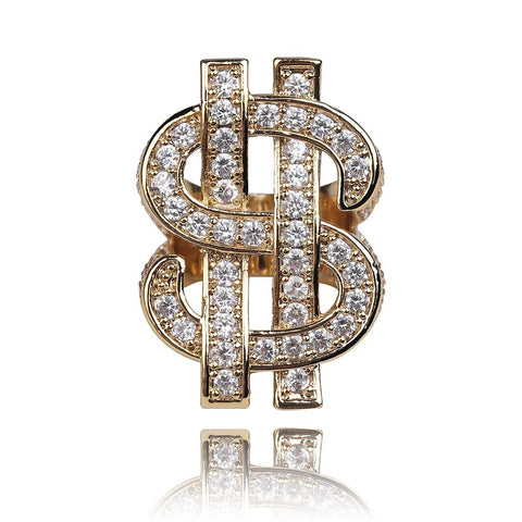 Diamond Dollar Sign Ring