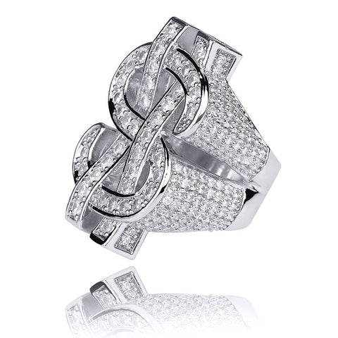 Diamond Dollar Sign Ring