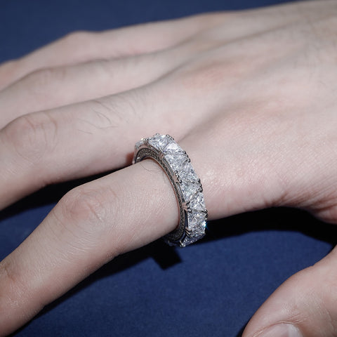 Chevron Eternity Band Ring