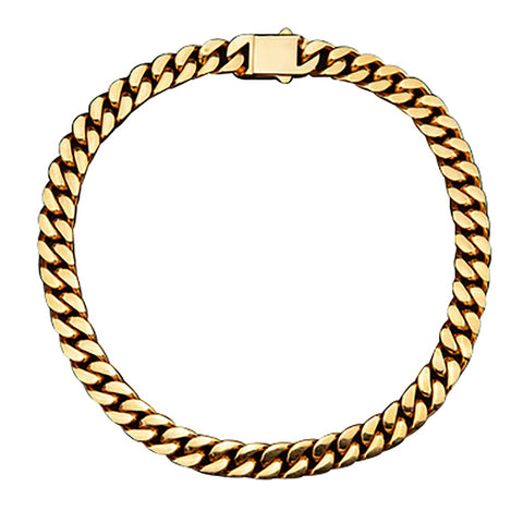 18k Gold Stainless Steel Cuban Link Chain