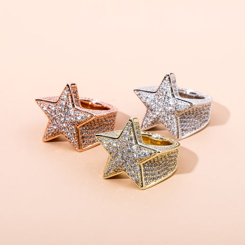 25mm Pavé Star Ring