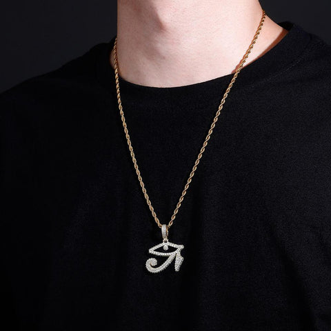 Diamond Eye of Horus Pendant Chain