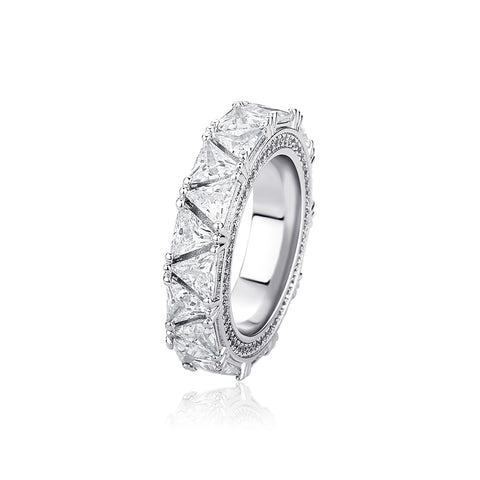 Chevron Eternity Band Ring