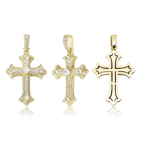 Pavé Diamond Cross Pendant Chain