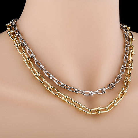 8mm Tiffy Horseshoe Link Necklace