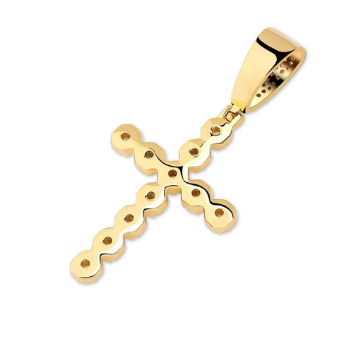 Diamond Cluster Cross Pendant Chain