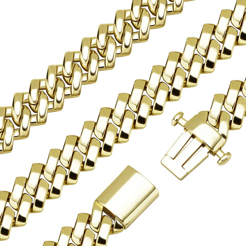 12mm High Shine Cuban Link Bracelet