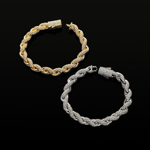 8mm Diamond Rope Bracelet