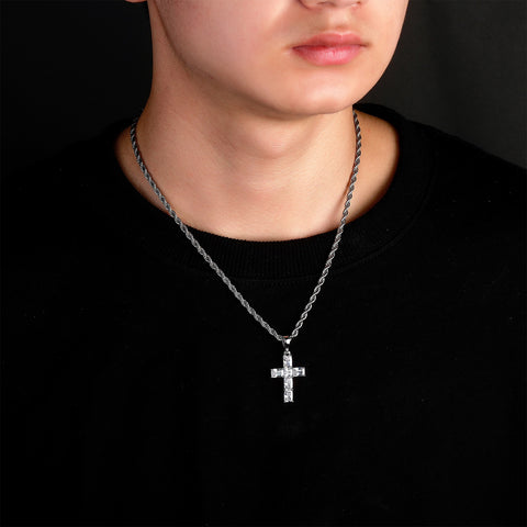 Diamond Celestial Cross Pendant Chain