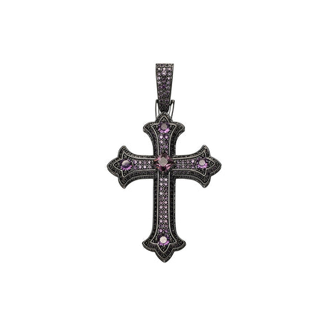 Pavé Diamond Cross Pendant Chain